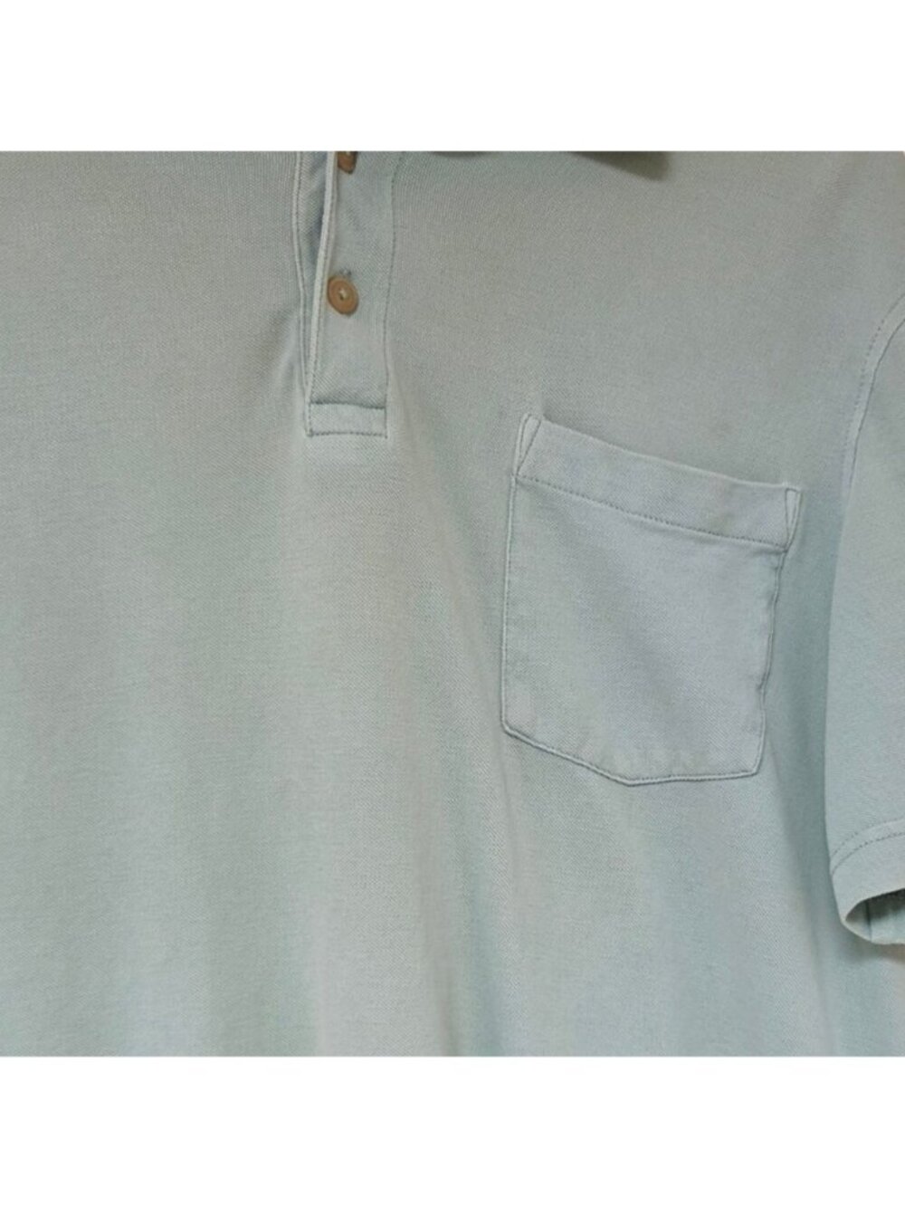 IZOD Polo Shirt Satlwater Relaxed Classic Mens Sz L Teal Green Embroidered Logo - Picture 3 of 7